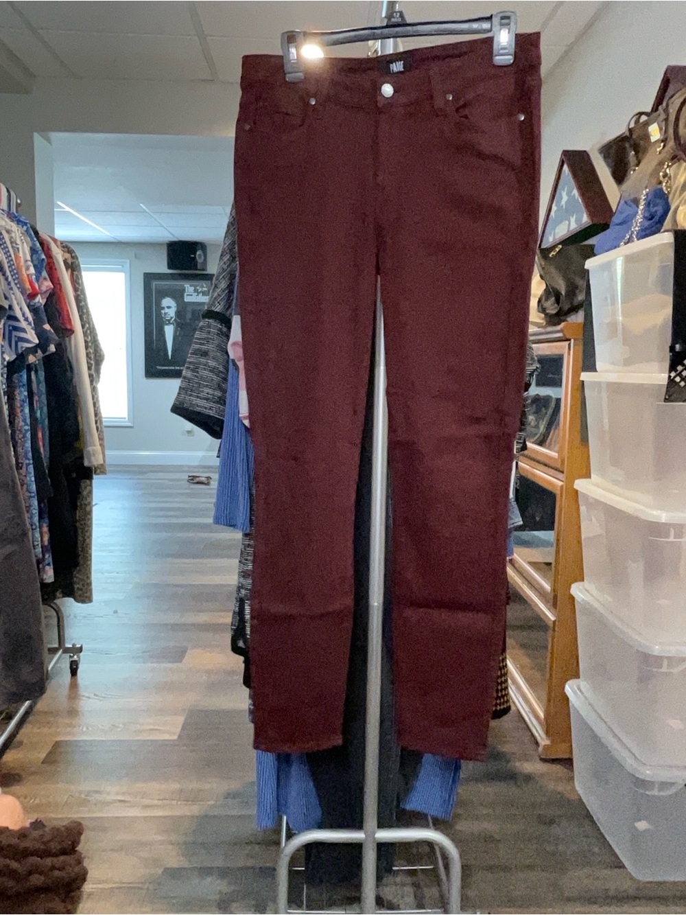 PAIGE Burgundy Ankle Jeans